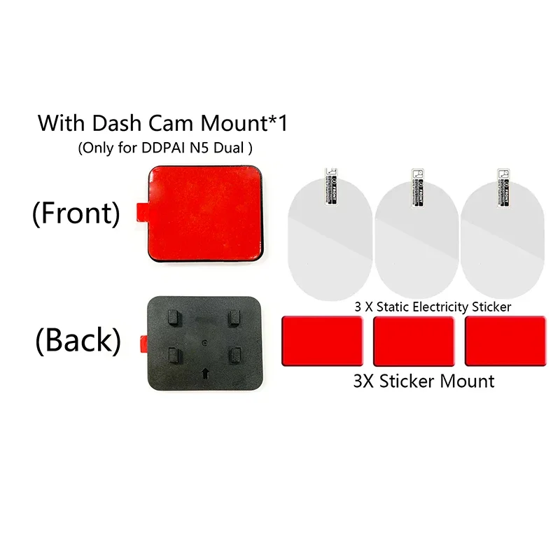 Для видеорегистратора DDPAI N5 с двойным креплением статические наклейки для