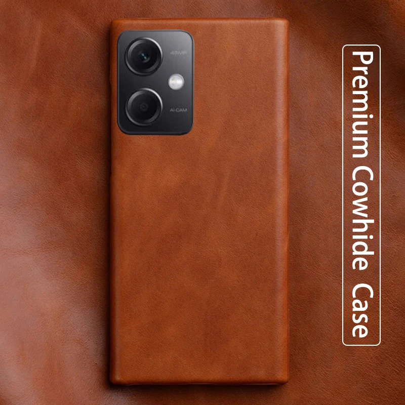 

Кожаный чехол для телефона Xiaomi Redmi Note 12 11 10 9 8 Pro 12C 10C, чехол из воловьей кожи, вощеная кожа, задняя крышка