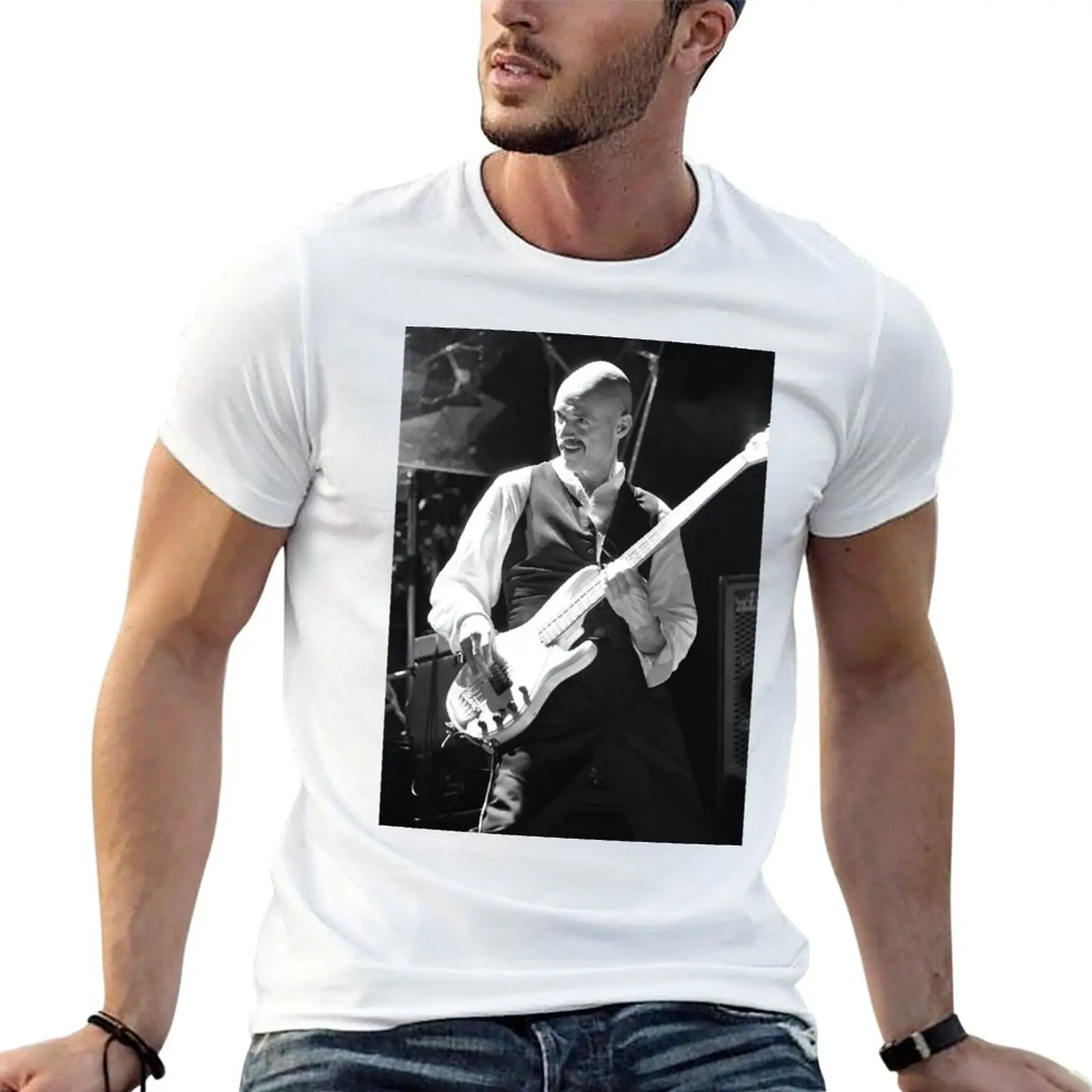 Tony Levin - BW футболка фотография Быстросохнущий дизайн на заказ ваш собственный