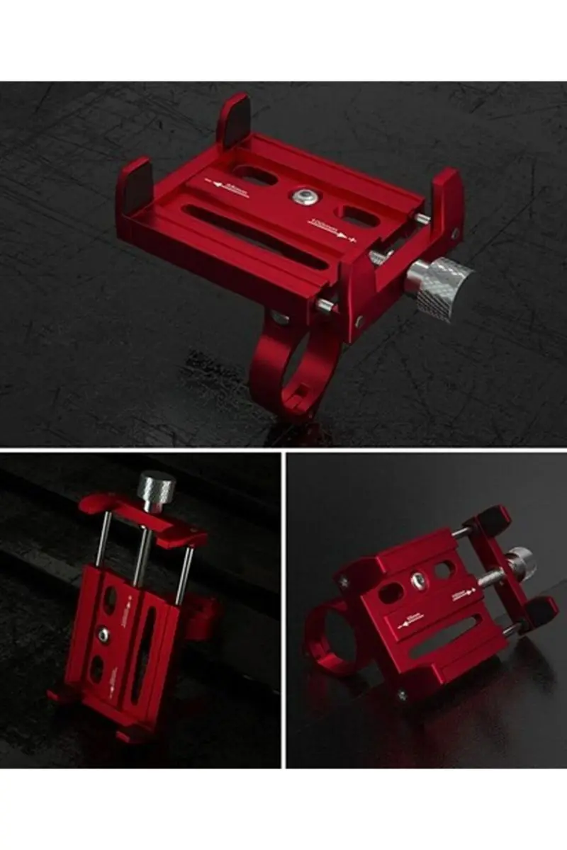 

Kr01 bicycle motorcycle handlebar phone holder Metal screw red