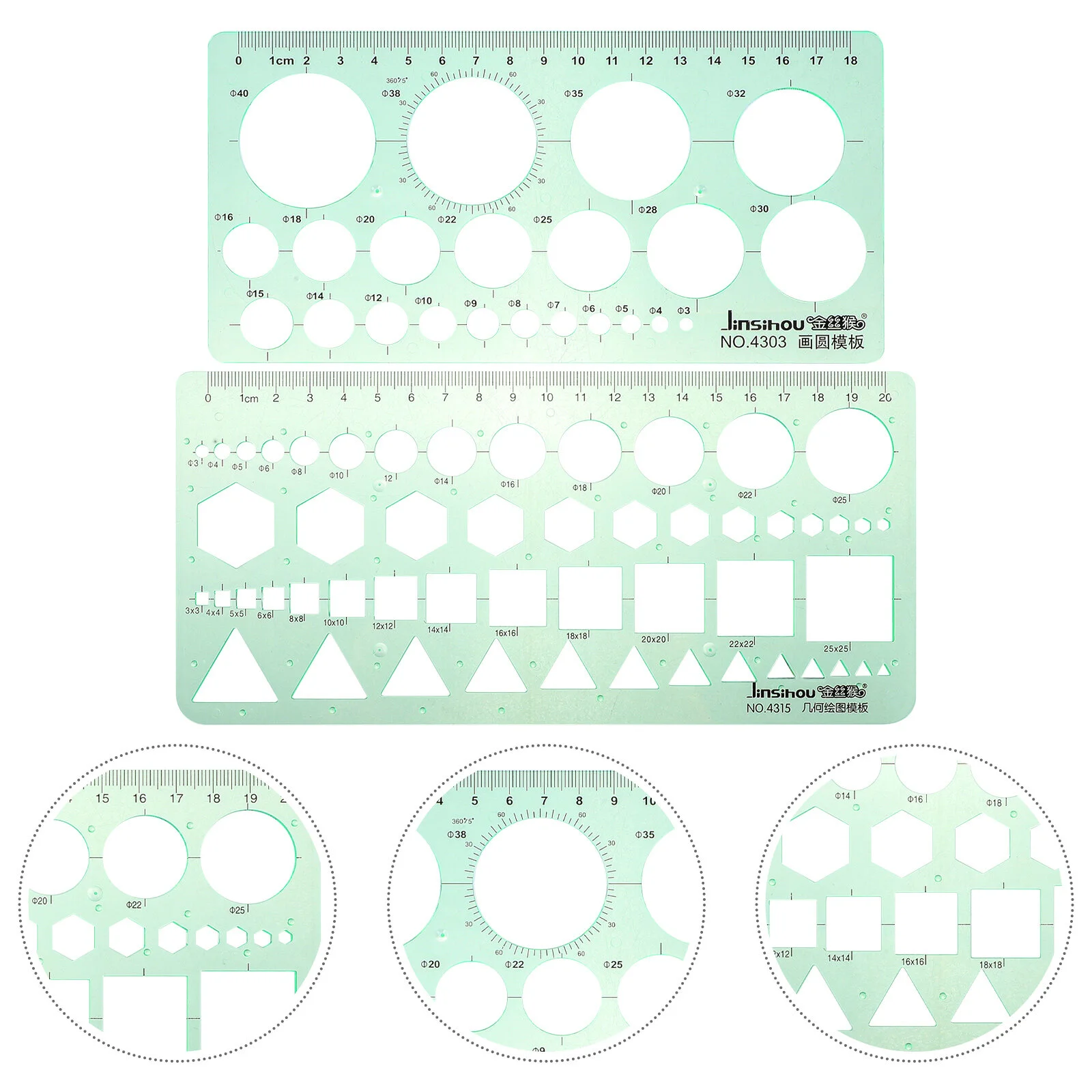 

Construction Supplies Architect Ruler Circle Stencils Student Gift DIY Geometric Rulers