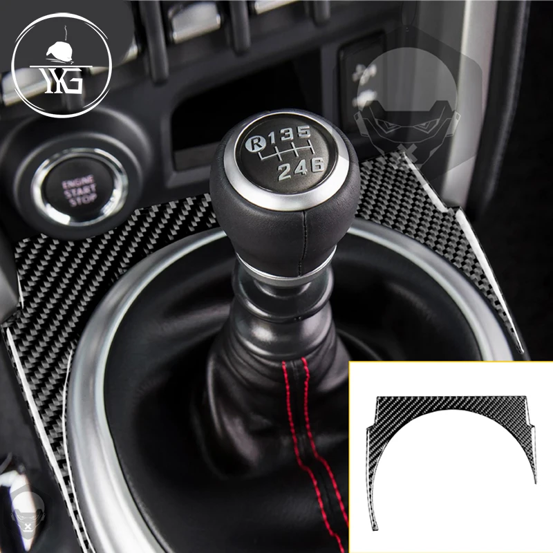 

For Subaru BRZ Toyota 86 GT86 2017-2019 Car Center Console Surround Cover Sticker Carbon fiber Accessories Decal Interior Black