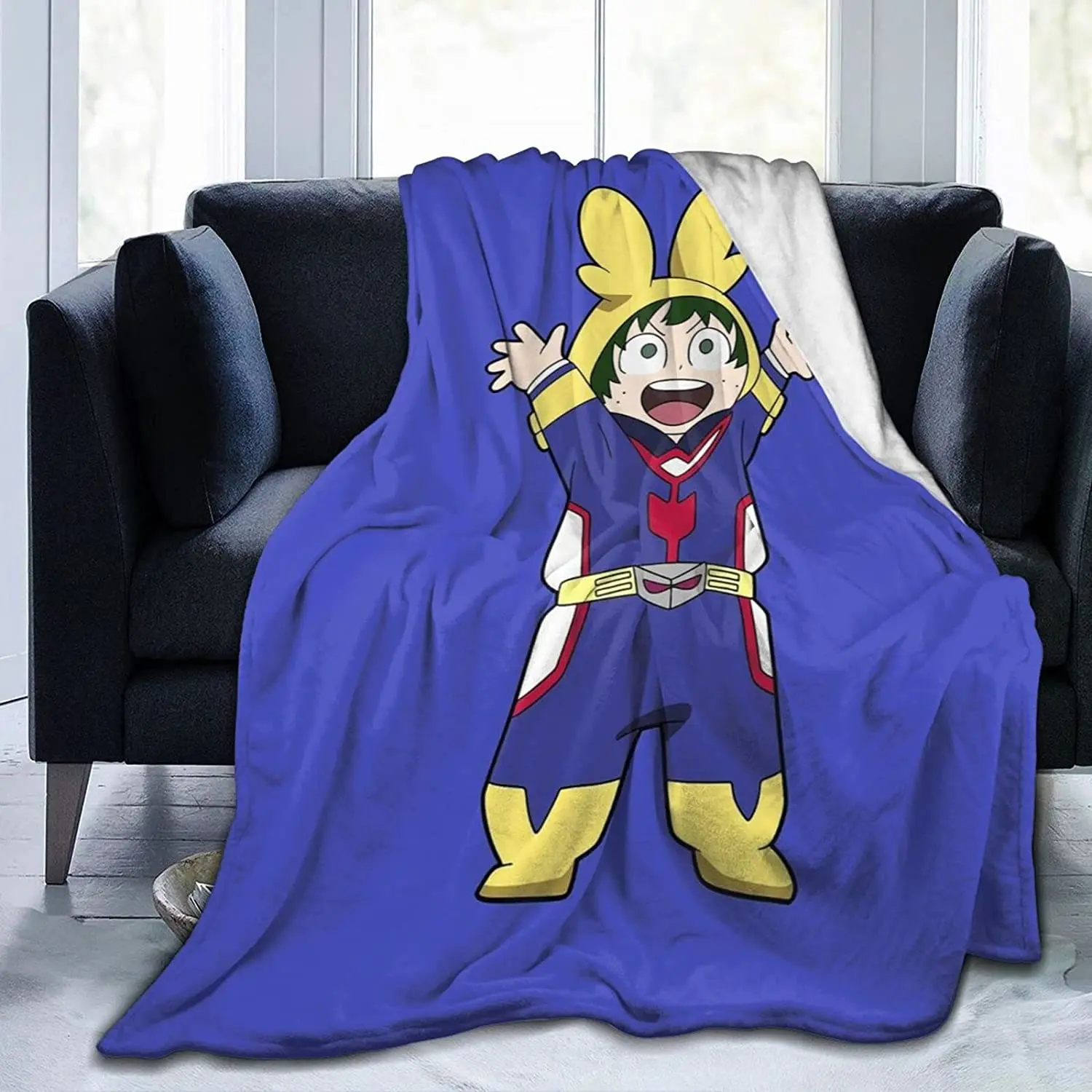 

Lil' Deku! Soft Flannel Blanket Lightweight Fleece Blanket Air Conditioner is Suitable for Bedroom Living Room Sofa