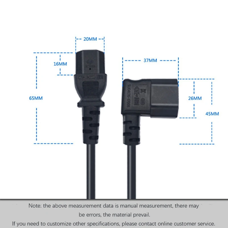 Прямоугольный шнур IEC 320 C14 штырь-гнездо C13 удлинитель питания C14-C13 для PDU UPS H05VV-F VDE