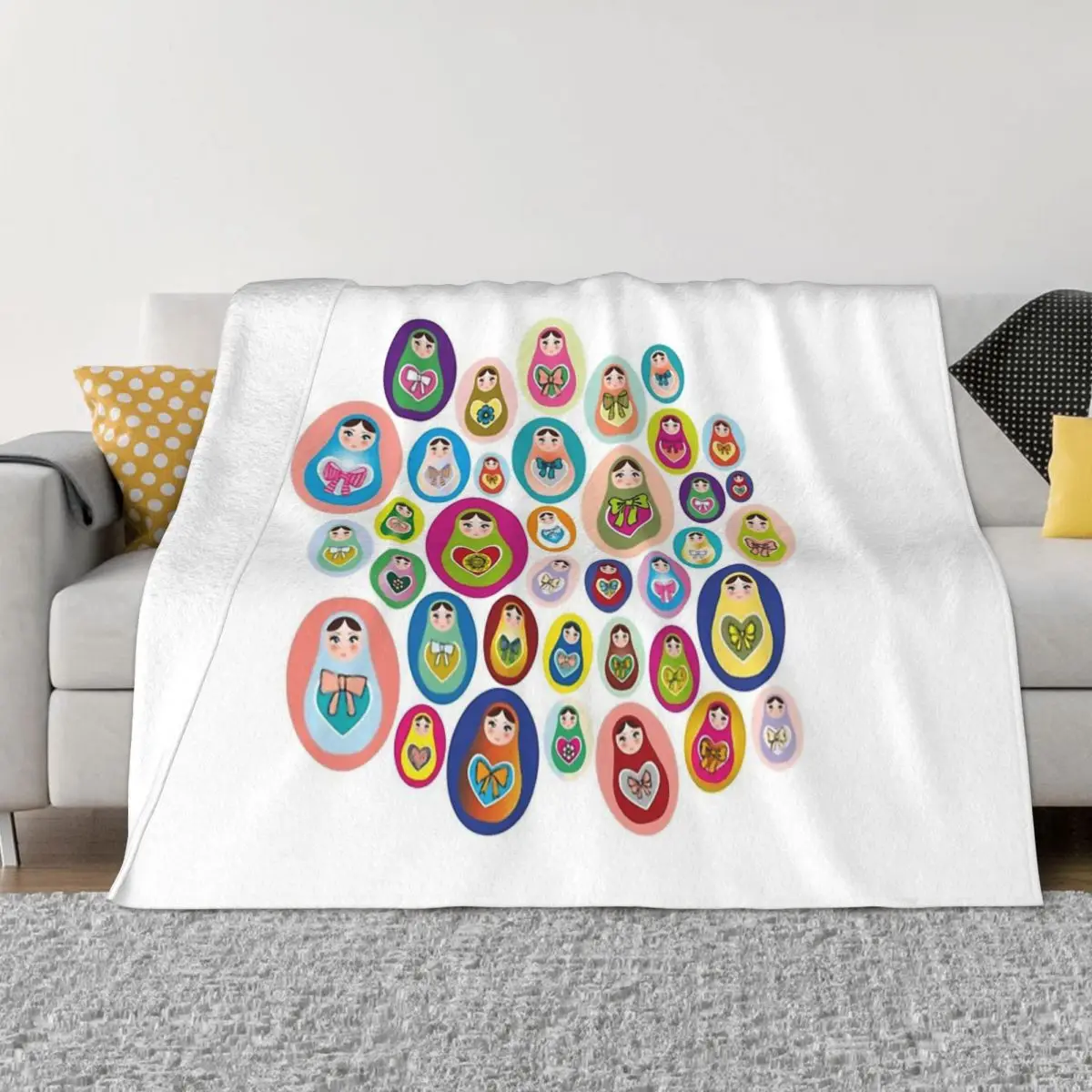 

Матрешка кукла русская культура одеяла Коралловая Флисовая Стандартная спальня постельное белье покрывало