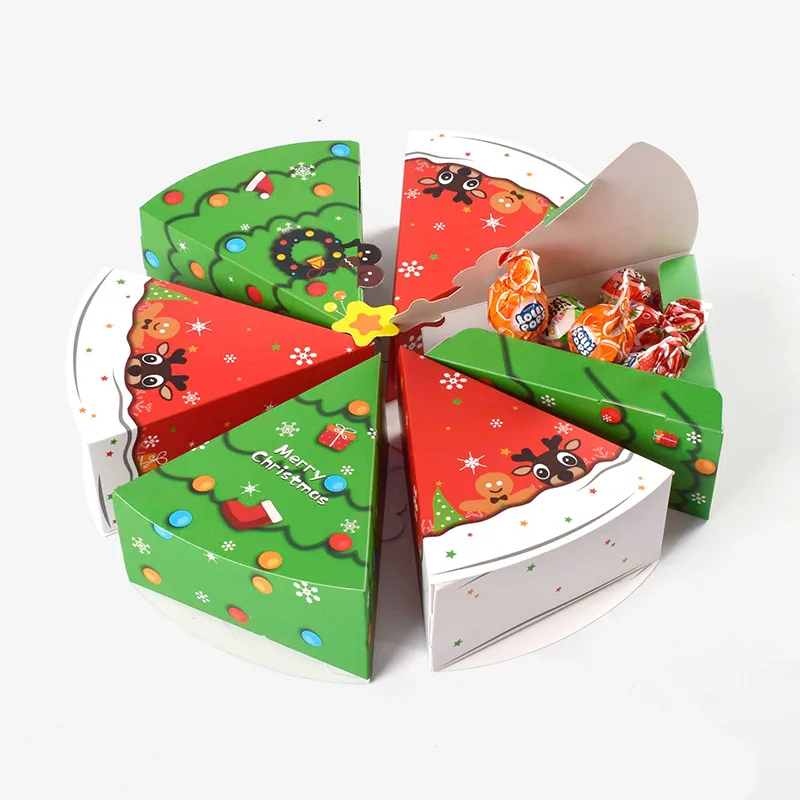 

10pcs Merry Christmas Candy Box Cookie Gift Package Wrapping Boxes Holiday Party Kids Birthday Gift Christmas Eve Decoration