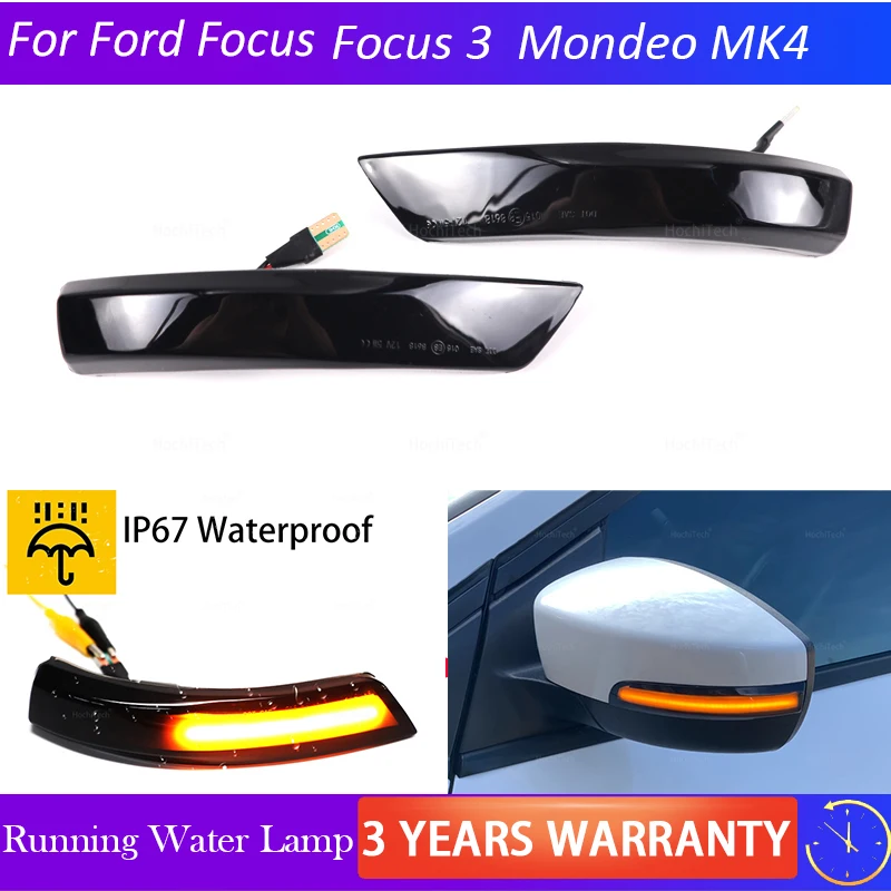 

Динамический поворотный сигнал, боковой зеркальный индикатор, последовательная лампа указателя поворота для Ford Focus 2 MK2 Focus 3 MK3 3,5 для Mondeo MK4 EU