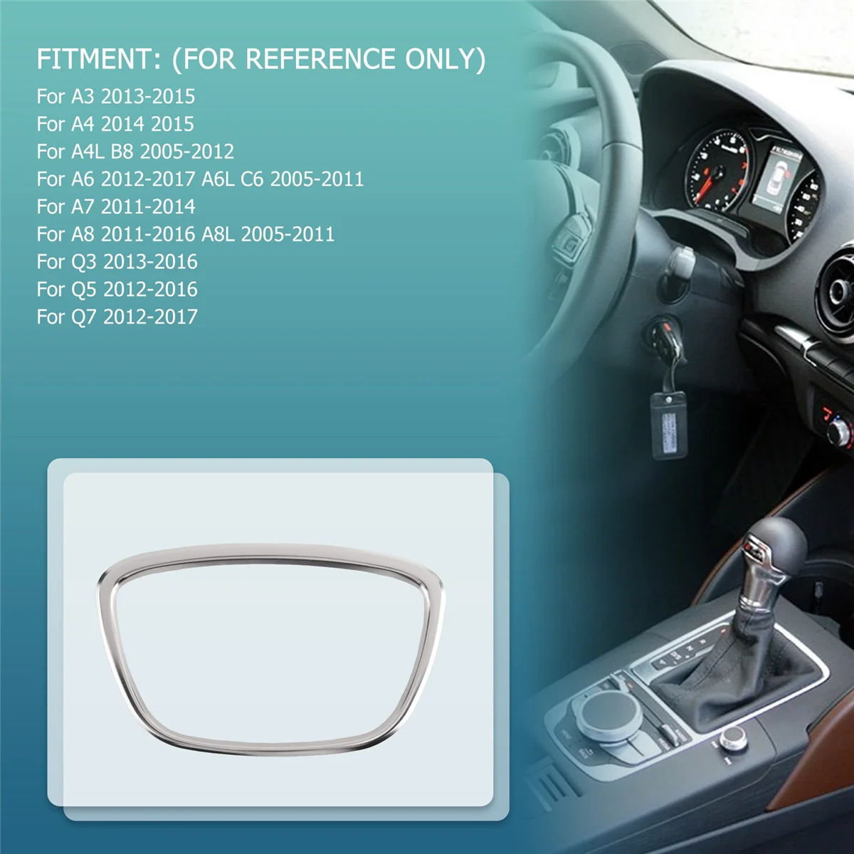 Хромированная наклейка на руль автомобиля отделка крышки украшение для Audi