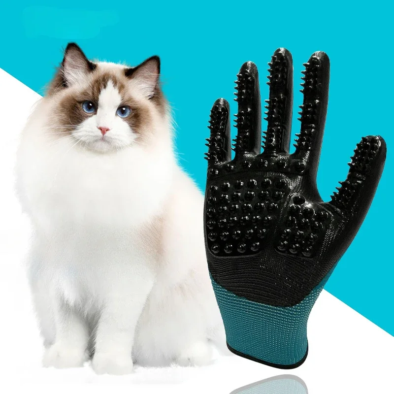 

Перчатки для ухода за домашними питомцами, массажная расческа для очистки, удаление плавающей шерсти, перчатки для груминга собак и кошек, товары для домашних питомцев, перчатка для кошек
