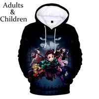 hot sale hip hop print 3d ghost blade hoodies men women streetwear sweatshirt fashion comic 3d kids children hooded pullovers