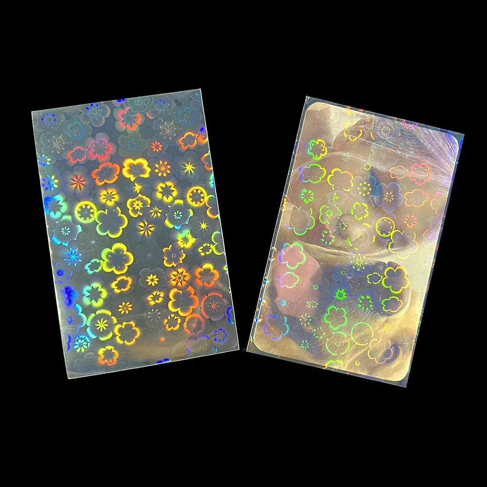 100 шт. Снежинка лазерная вспышка голографический идол KPOP фото карта рукав чехол