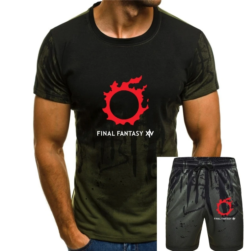 

Final Fantasy XIV (14) inspired logo mens Tshirt men t shirt