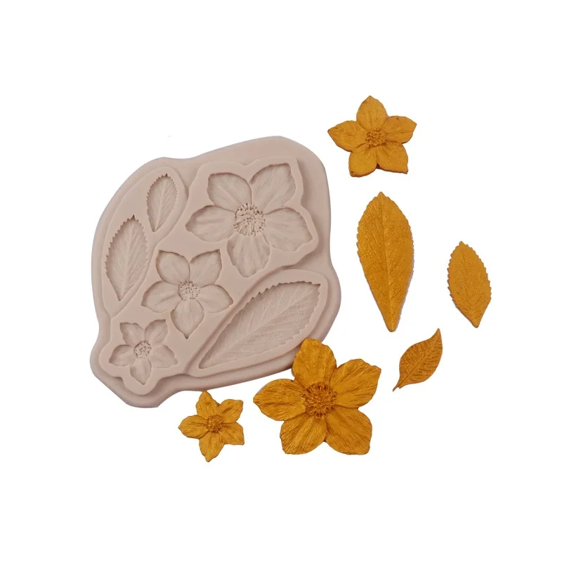 

Small Tree Flower Leaf Silicone Mold Fondant Biscuit Candy Chocolate Mould Epoxy Resin Molds DIY Homemade Cake Decorate Kitchen