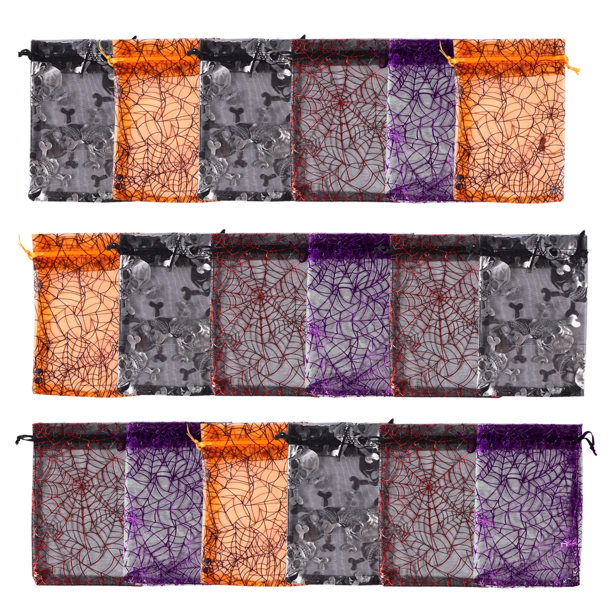 

50pcs Drawstring Bags Candy Gauze Bags Organza Bundle Pockets