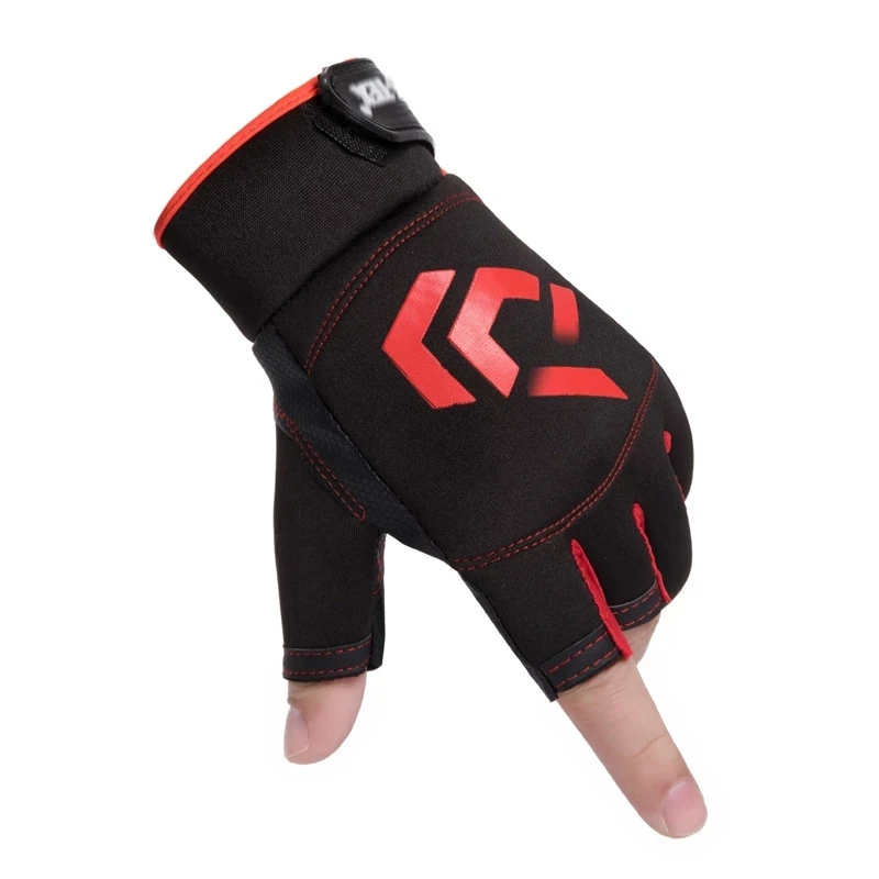 

Outdoor Fishing Gloves Spring And Autumn Windproof, Waterproof And Non-slip Three-finger Gloves Unisex Half-finger Gloves