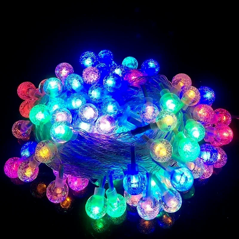 Светодиодная гирлянда с хрустальными шариками праздничная осветительная