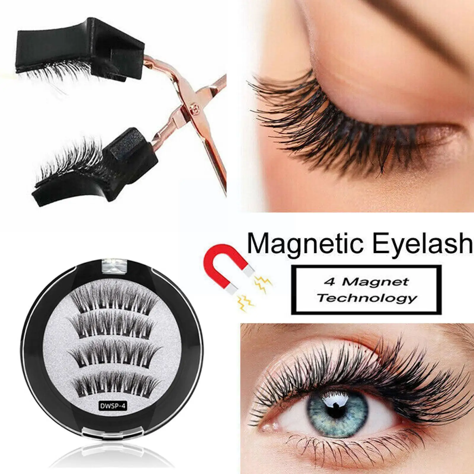 

Magnetic False Eyelashes 3D Mink Lashes Natural Eyelash Makeup Faux Eyelashes False Dramatic Eyelash Cils Extension Fake Ma Q4C0