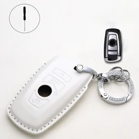 leather car key case cover shell protector for bmw 3 5 7 series x1 x3 x5 x6 f15 f16 e53 e70 e39 f10 f30 g30 auto accessories