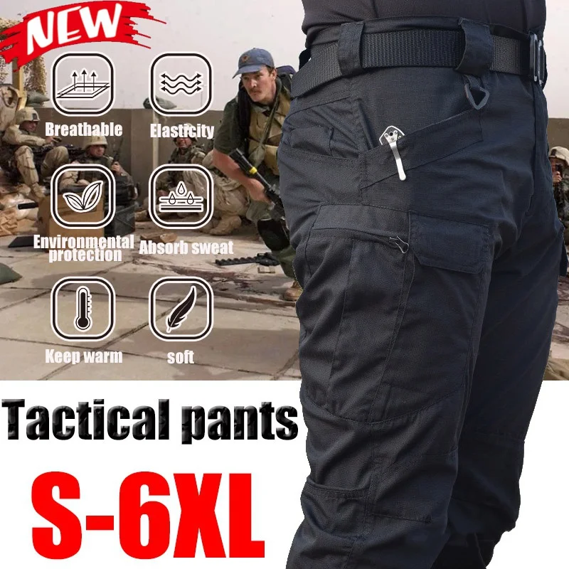 

Мужские брюки-карго, армейские военные камуфляжные Тактические длинные брюки, Мужская мешковатая повседневная одежда для походов, женская ...