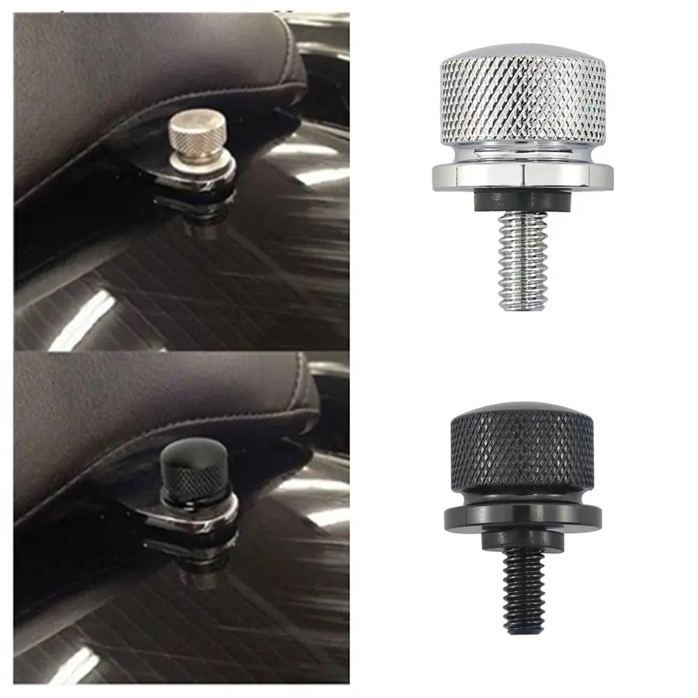 6 мм болт заднего сиденья мотоцикла с крышкой-винтом для крыла, алюминиевый, черный, круглый, CNC, для Harley Sportster Touring Dyna Softail Road.