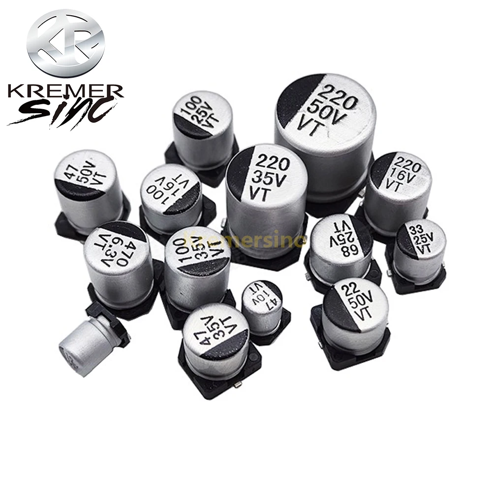 

100PCS SMD Aluminum Electrolytic Capacitor 25V35V50V 220UF 330UF 470UF 1000UF