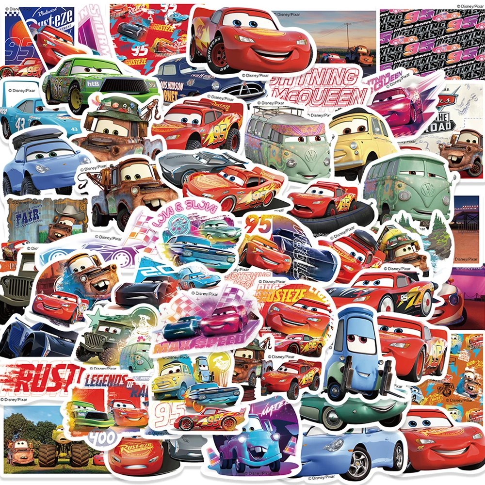 

10/30/50PCS Disney Cute Anime Cartoon Cars Lightning McQueen Stickers Laptop Phone Suitcase Scrapbook Graffiti Sticker Kid Toy