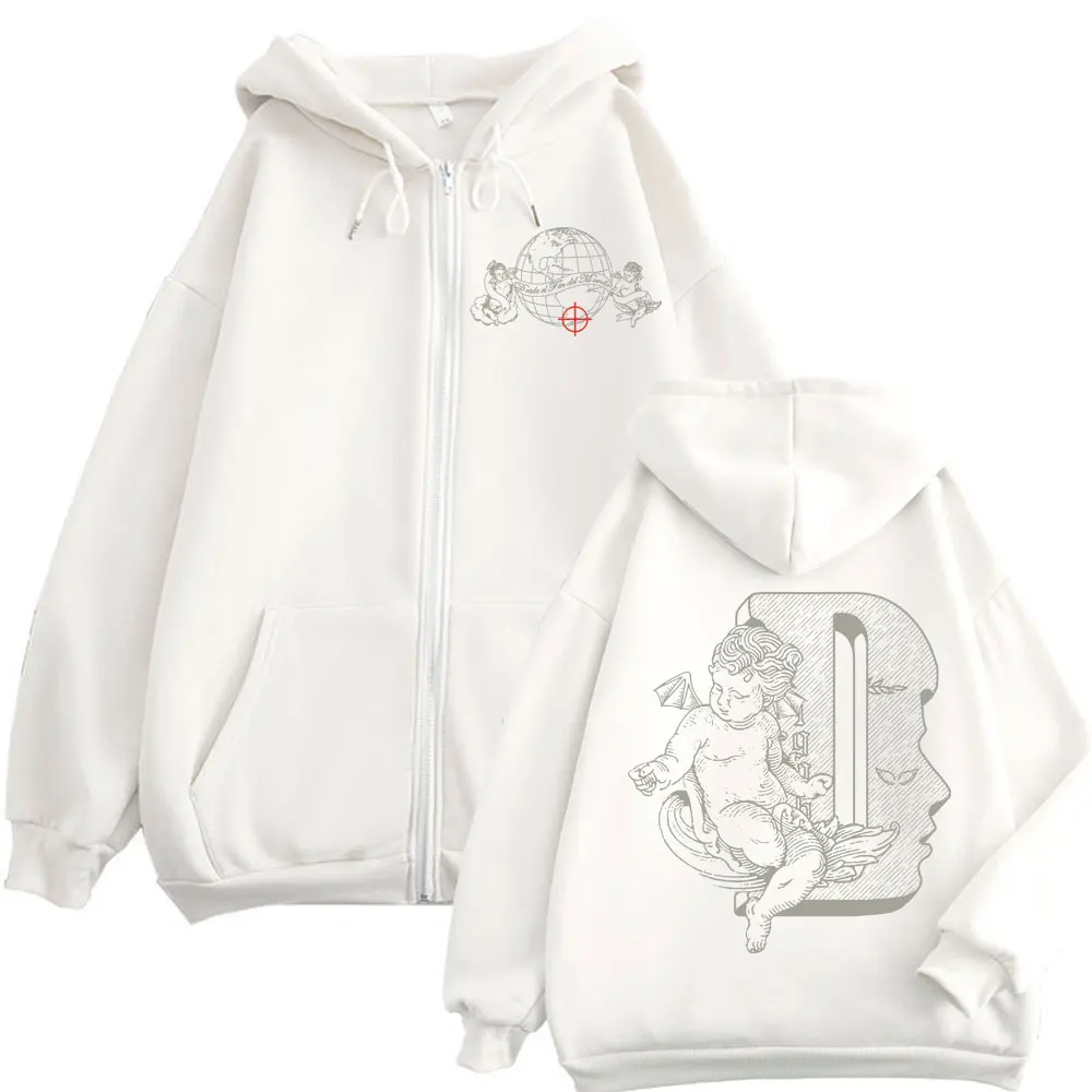 Рэпер Duki Modo Dlablo Merch Толстовка на молнии Мужчины Женщины Хип-Хоп Винтаж Толстовки