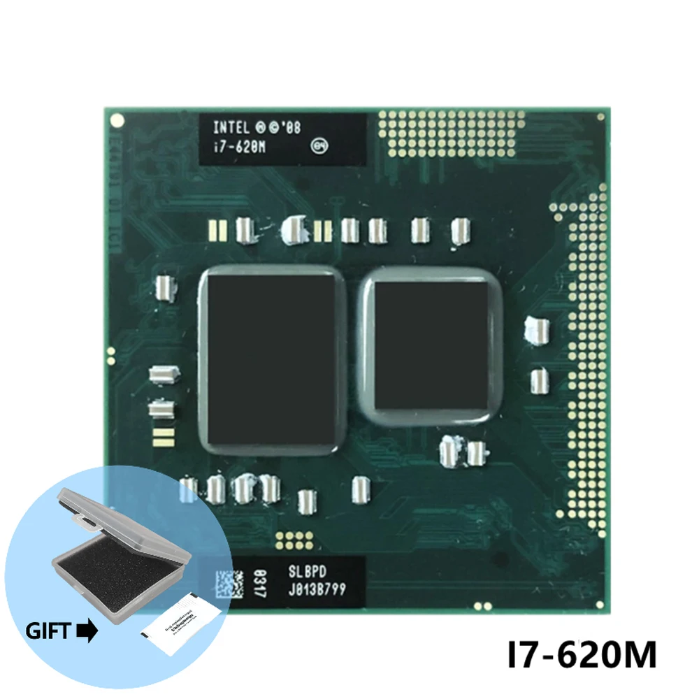 Процессор Intel Core i7-620M i7 620M SLBTQ SLBPD 2 6 ГГц двухъядерный четырехпоточный ЦПУ