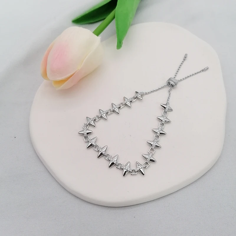 

Simple Quadrilateral Bracelet Women's 925 Sterling Silver Holiday Gifts Luxury Jewelry Exquisite Fashion Classic Free Shipping