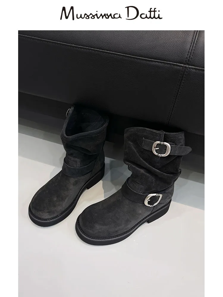 Женские ботинки из натуральной кожи Murrinna Daffi осень-зима 2023 модные простые теплые