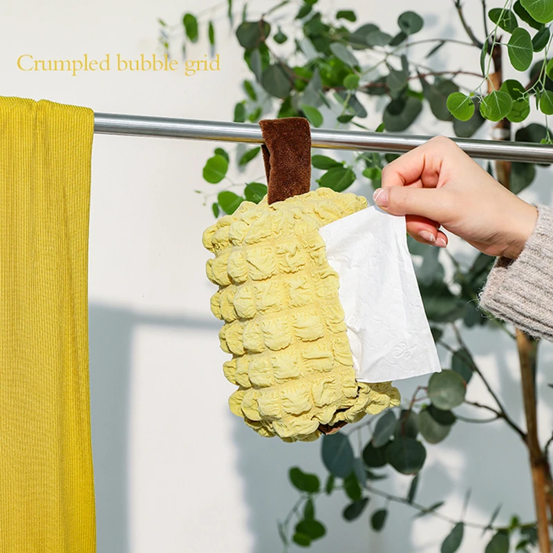 

Мятый бумажный ящик из пузырчатой сетки для дома, милая и приятная подвесная настольная бумажная коробка для спальни, кухни