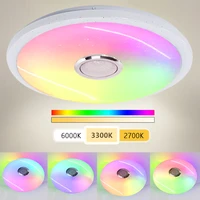 36w wifi nordic smart led light ceiling lamp rgbdimmable app bluetooth living room music home chandelier with remote controller