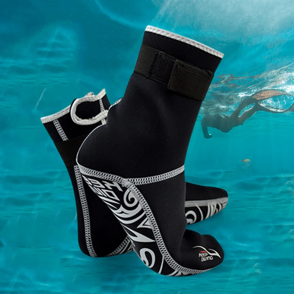 

1 Pair 3mm Neoprene Diving Socks Swim Water Boots Non-slip Wetsuit Shoes Warming Scuba Snorkeling Surfing Swimming Socks Adult