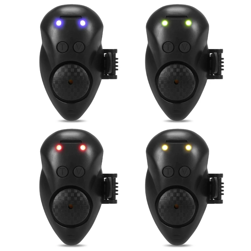 

Fishing Bite Alarm with Adjustable Sound Volume-Knob,Electronic Fish Rod Bait-Alert LED Alarms Carp Fishing