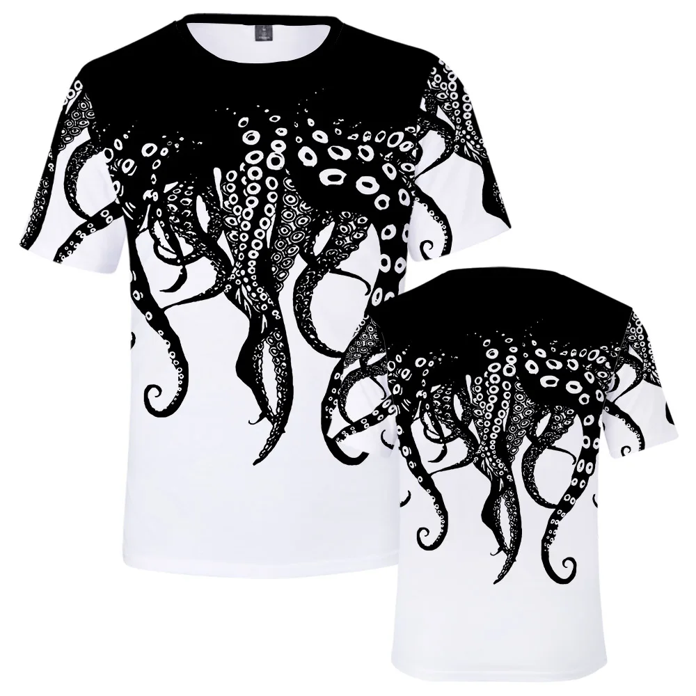 Oversized Clothes Octopus Tentacle 3D Print Tees Funny T-shirts 2022 Summer Short Sleeve Trend Casual Men/Women Streetwear Tops