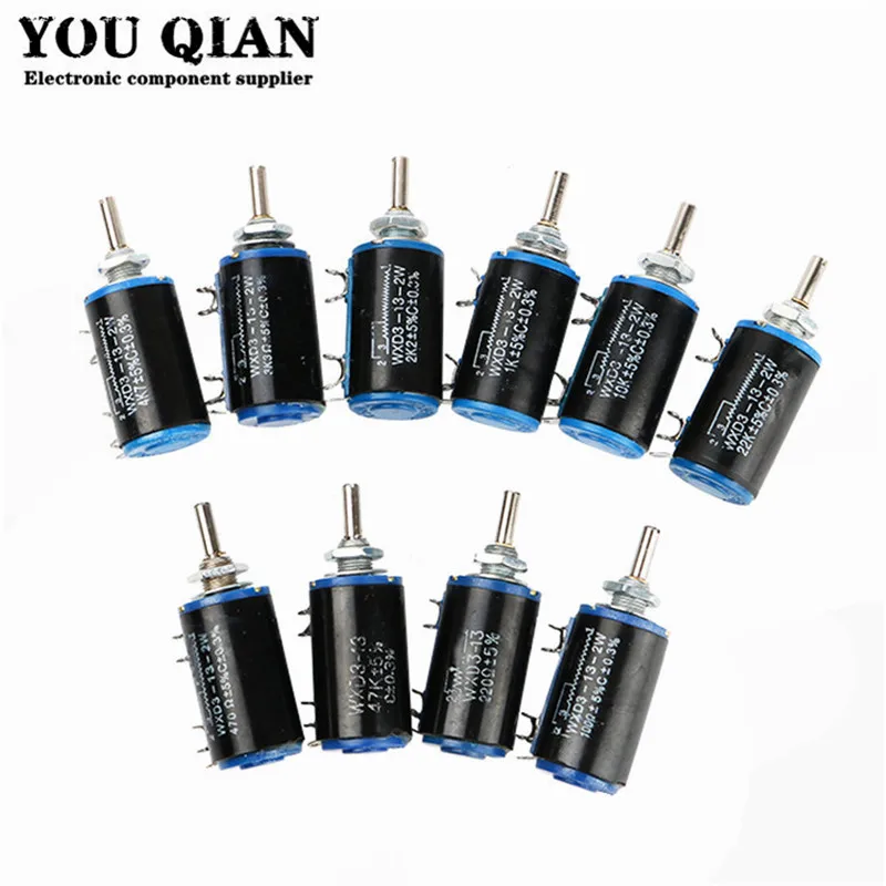 

WXD3-13-2W 100 200 220 470 680 R Ohm 1K 2,2 K 3,3 K 4,7 K 5,6 K 10K 22K 33K 47K 6,8 K Ohm проволочный потенциометр