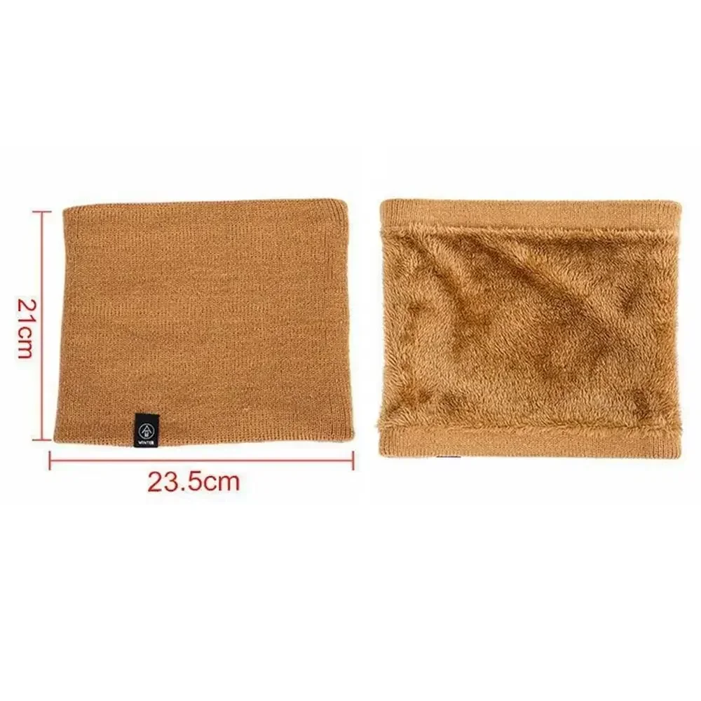 Унисекс кашемировый плюшевый зимний шарф с кольцом