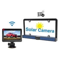 DIY Solar power wireless US Car Rear Camera Rearview Backup Camera monitor system