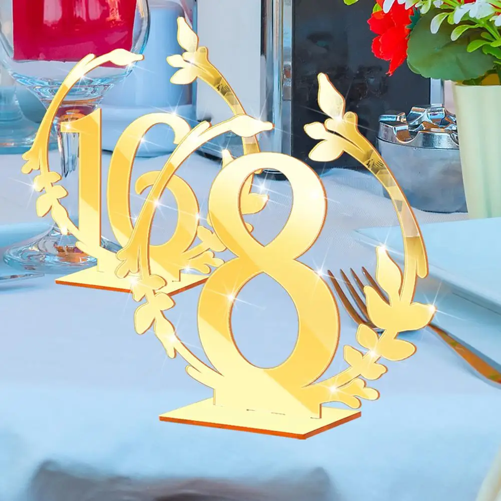 

Акриловая карточка с номером для свадебной приемной, банкетной вечеринки