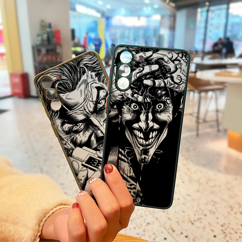 

Dark Knight batman villain For Samsung S22 S21 Ultra S20 FE S10E S10 Lite S9 S8 Plus Frosted Translucent Matte Phone Case