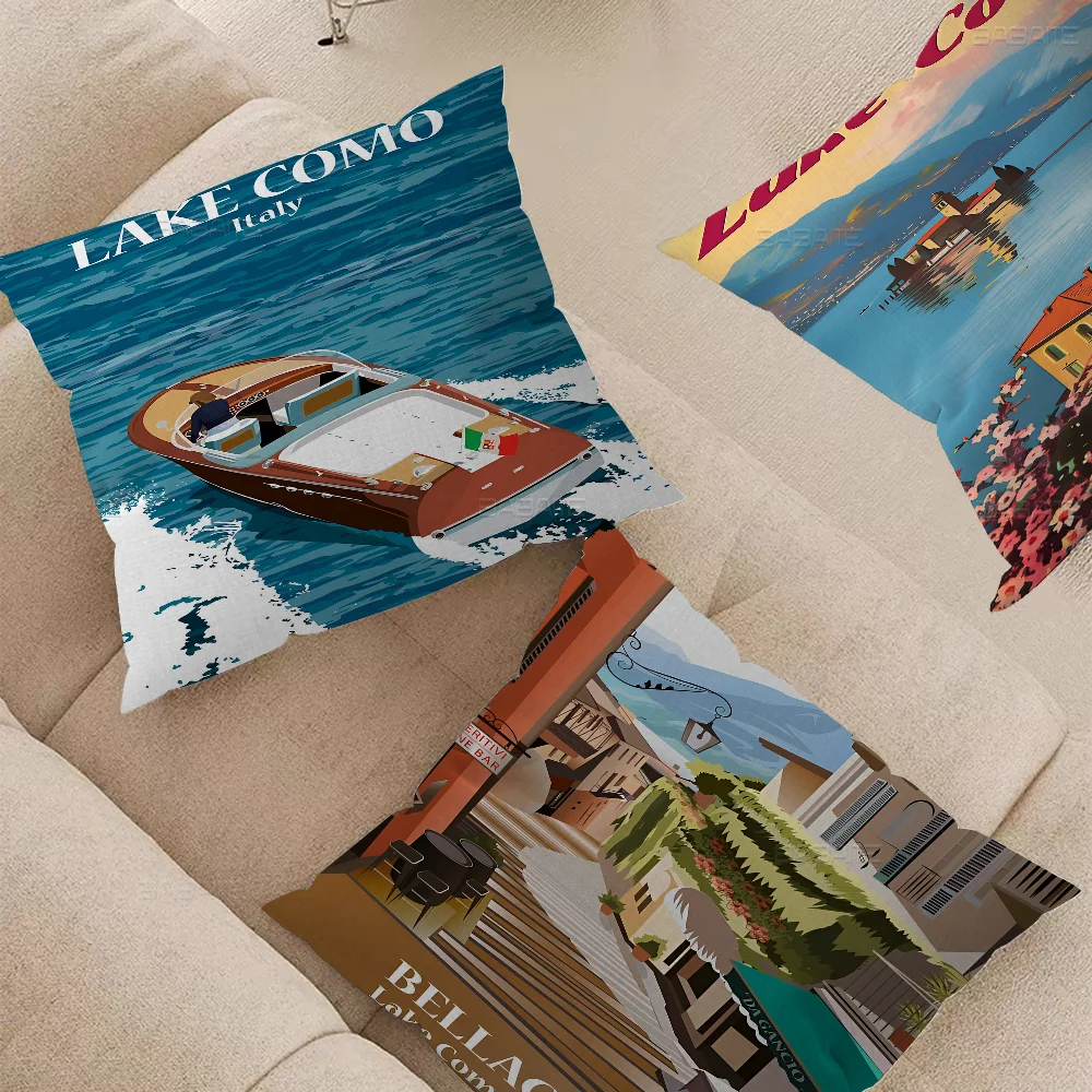 Озеро Кома Барселона ретро наволочка дюймов Декор фермерского дома домашние