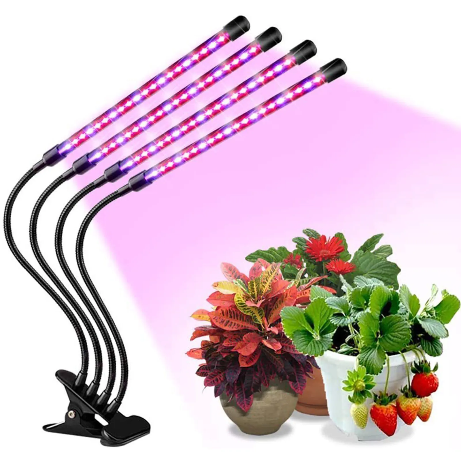 Светодиодная фитолампа полного спектра с зажимом лампа для растений теплиц