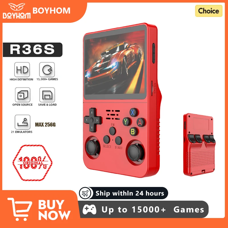 R36S Ретро Портативная Игровая Консоль 128G С 3 5-дюймовым IPS-экраном Двойной Джойстик