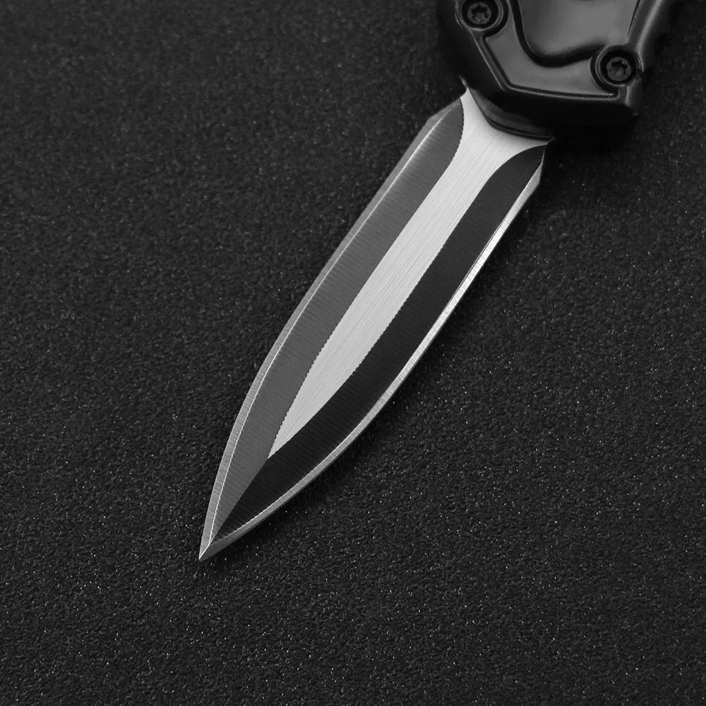 SF Mini открытый OTF Карманный охотничий нож 440 черное лезвие цинково-алюминиевая