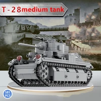 wwii moc building blocks military thunder soviet army t 28 t 35 tank vehicle model figures accessories assembled children toys