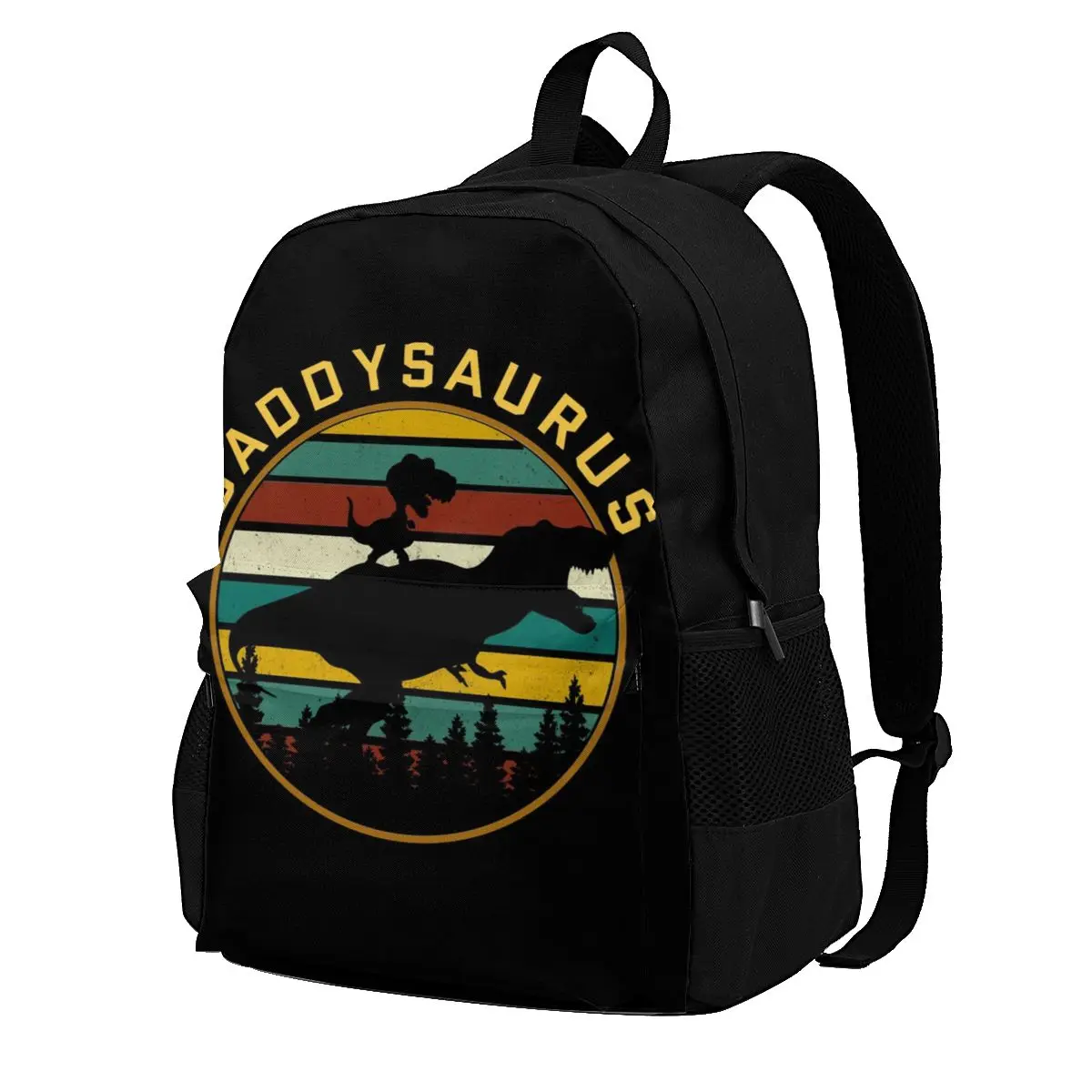 

Funny Daddy Dinosaur Backpacks Dinosaur Dad Saurus dad dino Workout Runner Soft Backpack Beautiful Polyester Bags