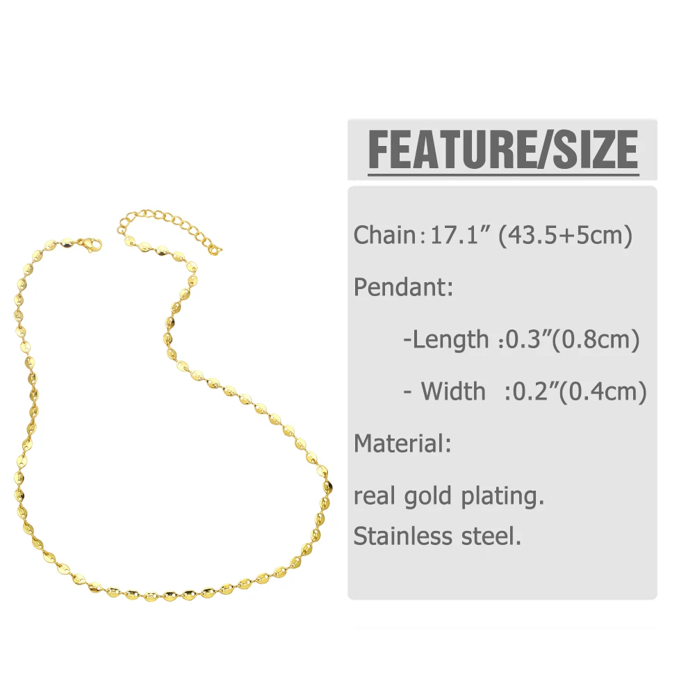 Простые ожерелья из нержавеющей стали с кофейными зернами для женщин