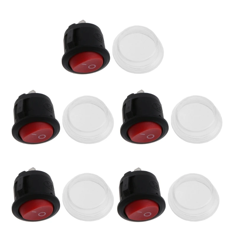 

5 шт., 2-контактный тумблер диаметром 23 мм