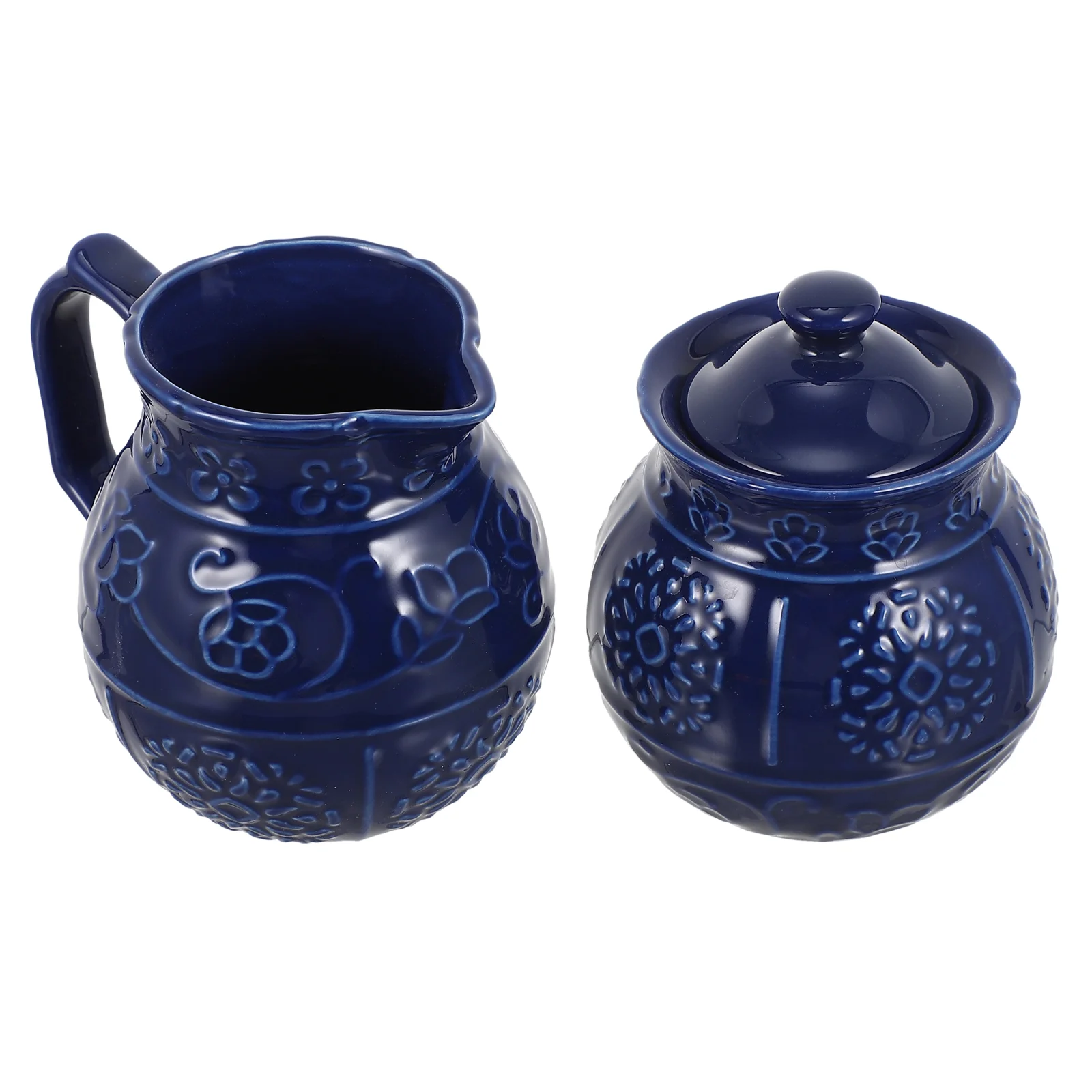 

Ceramic Creamer Jug Pourer: Seasoning Jar Pitcher Jug Kitchen Salt Container Housewarming Gift for Tea Coffee Lovers 2pcs