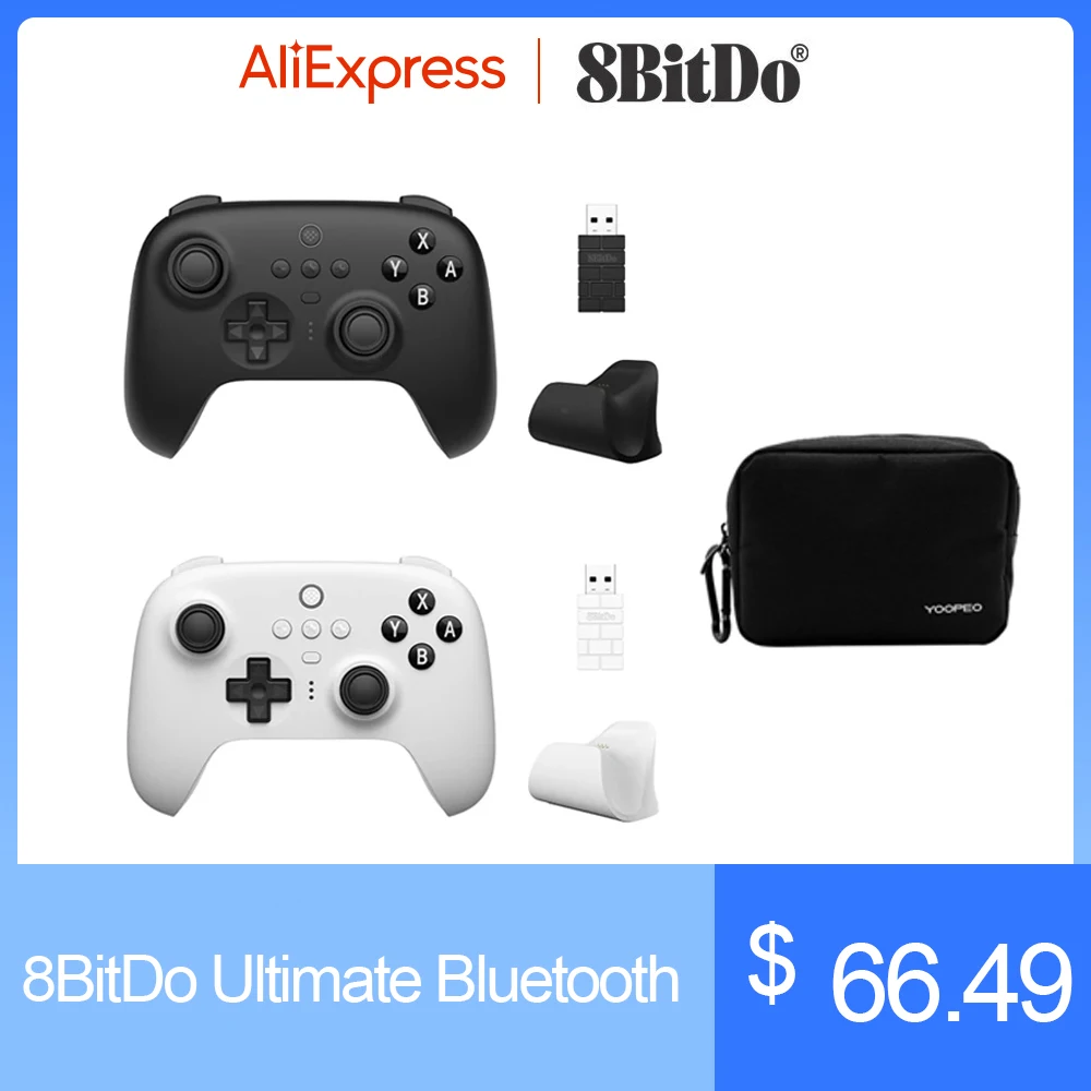 

8Bitdo Ultimate Bluetooth Controller with Charging Dock Wireless Gamepad with Hall Effect Sensing Joystick for Switch Windows PC